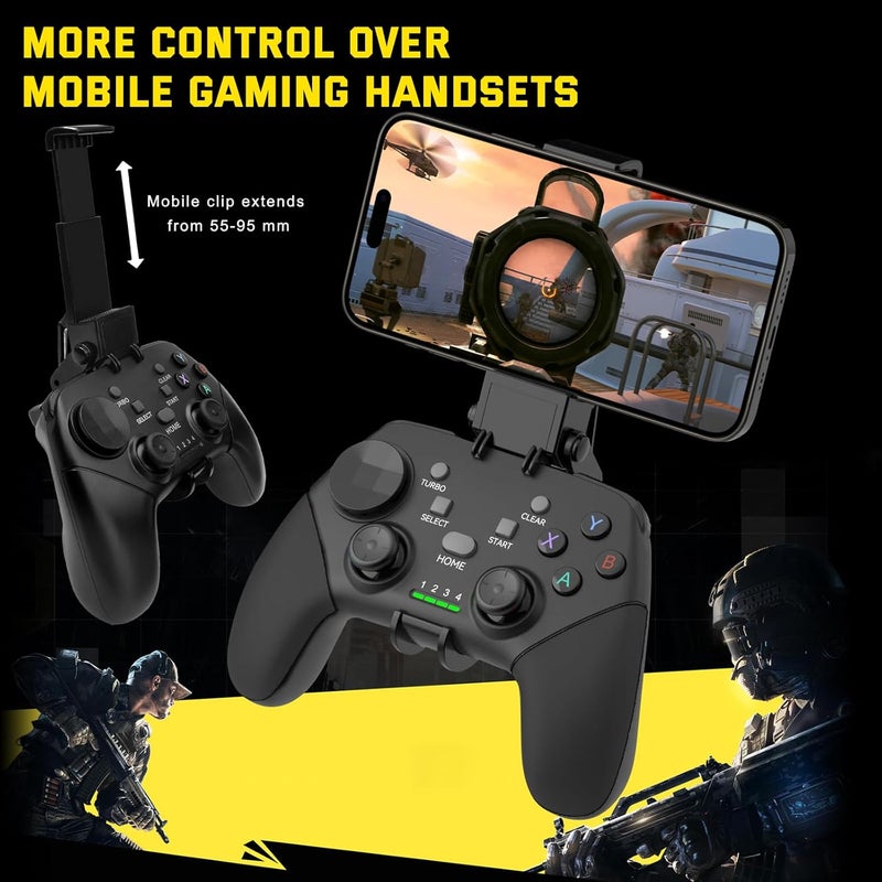 Joso Wireless Mobile Gaming Controller for iPhone, Android, iPad, Tablet, PC, Phone Controller with Phone Clip Supports Cloud Game, COD Mobile, Genshin Immpact, Remote Player Gamepad - Image 4